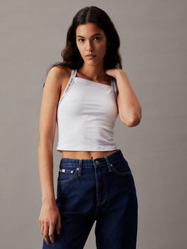 Top damski Calvin Klein Jeans J20J223110-YAF XS Biały (8720109323245)