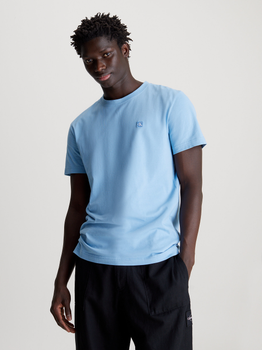 Koszulka męska bawełniana Calvin Klein Jeans J30J325268-CEZ XL Błękitna (8720109342499)