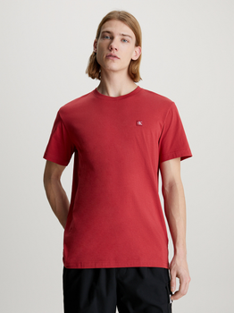 Koszulka męska bawełniana Calvin Klein Jeans J30J325268-XA0 M Bordowa (8720109355659)
