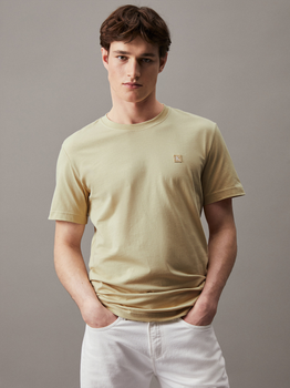 Koszulka męska bawełniana Calvin Klein Jeans J30J325268-LFU M Oliwkowa (8720109366839)
