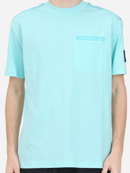 Koszulka męska bawełniana Calvin Klein Jeans J30J325215-CCP L Błękitna (8720109363364)