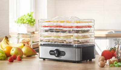Сушилка для овощей и фруктов мяса рыбы электрическая SENCOR SFD 950SS 240 Вт 5 лотков дегидратор пищевой