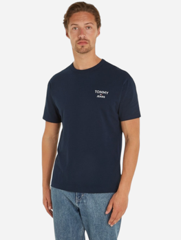 Koszulka męska bawełniana Tommy Jeans DM0DM18872-C1G L Granatowa (8720645866688)