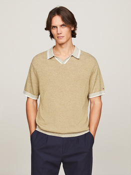 Koszulka polo męska Tommy Hilfiger MW0MW34677-L9F XL Oliwkowa (8720646470105)