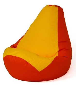 Fotel-worek sako Go Gift Grusza XXL 140x100 cm Czerwono-żółty (5905359299042)