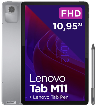 Tablet Lenovo Tab M11 10.95" Wi-Fi 4/128GB Luna Grey + Rysik (ZADA0024PL)