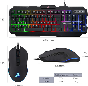 Игровой комплект The G-Lab Combo Helium 3-in-1 Black g1
