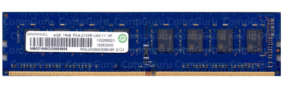 Оперативна пам'ять для ПК Ramaxel DDR4 4GB 2133MHz UDIMM 1Rx8 PC4-2133R (RMUA5090KE68H9F-2133)