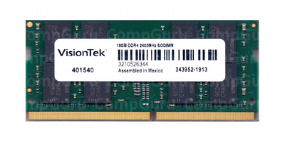 Оперативна пам'ять для ноутбука VisionTek DDR4 16GB 2400MHz SO-DIMM PC4-2400T (343952-1913)