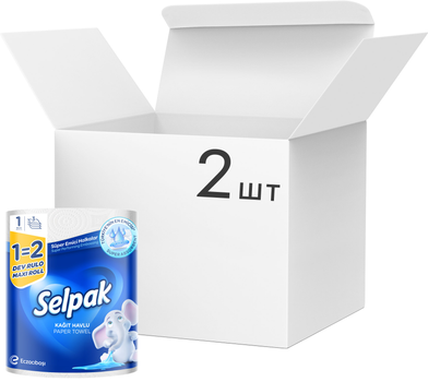 Упаковка бумажных полотенец Selpak Maxi Roll 1=2 3 слоя 2 шт (8690530036499_2)