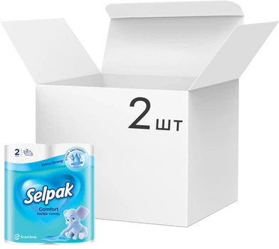 Упаковка кухонних рушників Selpak Comfort 2 шари 2 пачки по 2 рулони (32363803)