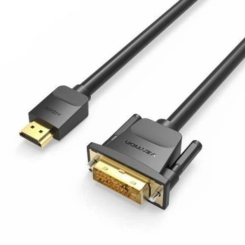 Адаптер переходник Vention HDMI to DVI 4K 60 Hz 1080P 60 Hz двунаправленный 1 м Black (ABFBF)