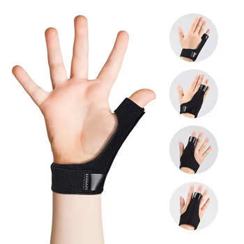 Бандаж на палец для левой и правой руки с алюминиевой планкой, для лечения тендинита, перелома большого пальца, Универсальный (5024288L)