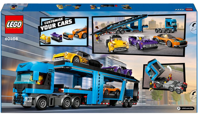 Конструктор LEGO City Вантажівка-транспортер зі спортивними авто 998 деталей (60408) 