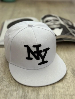 Кепка снепбек (Snapback) Нью-Йорк NY Белый 56-61р (9075)