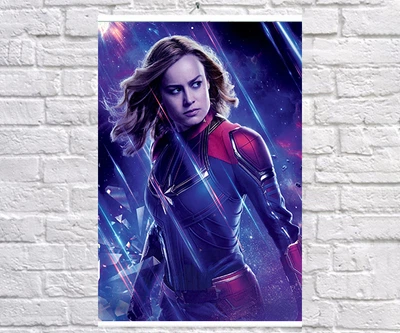 Постер BEGEMOT Мстители Супергерои MARVEL Капитан Марвел Кэрол Дэнверс Captain Marvel 40x61 см (1120975)