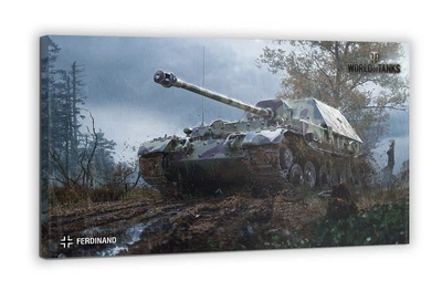 Картина на холсте BEGEMOT WOT Танк Ferdinand World of Tanks Галерейная натяжка 35х40 см (1110204)