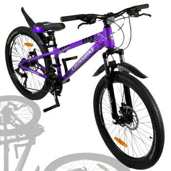 Горный велосипед CrossBike 24" Everest Рама-11" Фиолетовый