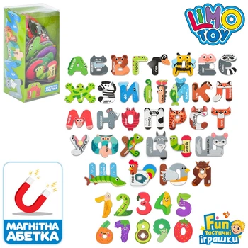 Набір магнітна абетка та цифри Українська мова Limo toy FT 0051
