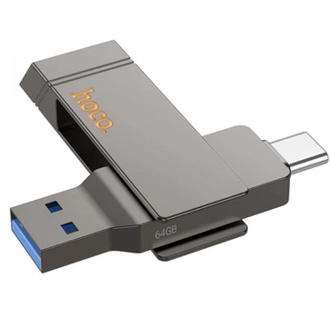 Флеш память HOCO UD15 USB3.2 Type-C Flash Drive Clever Флешка 64 Гб Серый