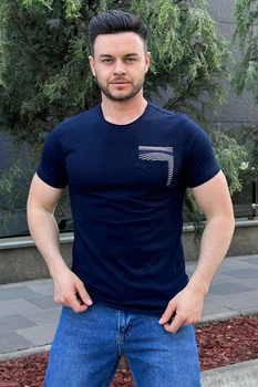 Футболка с принтом Trend Collection 36216 Темно-синий (LACIVERT) 2XL