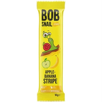 Натуральні Яблучно-Бананові Страйпси ТМ BOB SNAIL (пастила без цукру)