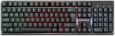 Клавіатура Real-EL Comfort 7011 Backlit USB Black (EL123100043) (EL123100043)