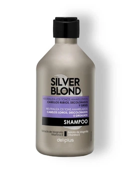 Шампунь Deliplus Silver Blond з екстрактом магнолії та вітаміном Е для освітленого волосся 400 мл