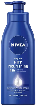 Молочко для тіла Nivea Rich Nourishing 48h з дозатором 400 мл (4005808704644)
