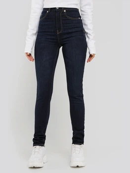 Джинсы Slim Fit женские NA-KD 1100-002386-0038 36 Темно-синие (7325942329976)