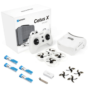 Квадрокоптер BETAFPV Cetus X FPV Kit ELRS Betaflight - FPV дрон с камерой, БК двигатели, очки и кейс Белый