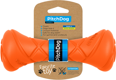 Ігрова гантель PitchDog для апортування 7 см Помаранчева (4823089334226)