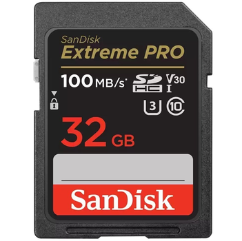 Карта памяти SD 32Gb SanDisk Extreme PRO UHS-I U3 V30 (SDSDXXO-032G-GN4IN)