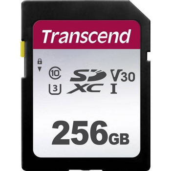 Карта памяти SD 256Gb Transcend class 10 UHS-I (TS256GSDC300S)