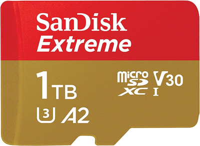 Карта памяти microSD 1 TB SanDisk Extreme RescuePRO Deluxe + SD адаптер (SDSQXAV-1T00-GN6MA)