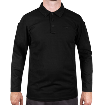 Футболка Поло з довгим рукавом TACTICAL LONG SLEEVE POLO SHIRT QUICK DRY 3XL Black