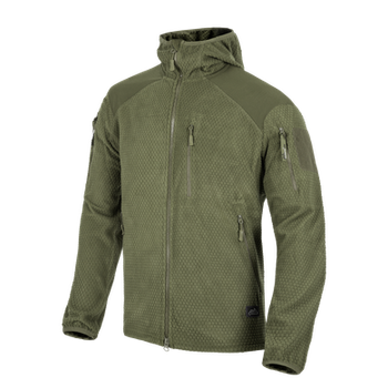 Кофта флисовая Helikon-Tex Alpha Hoodie Jacket Grid Fleece Olive XL