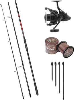 Набір Вудлище коропове Brain Classic Carp 3 м + Котушка коропова Okuma Dynadrag XP Baitfeeder DAXP-4000 + Волосінь Prologic Mimicry Mirage XP 1000 м + Стійка Prologic Telescopic Power Bankstick 40-60 см (18584451+13531529+18460545+18460910)