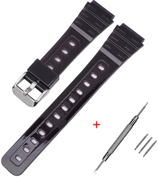 Ремешок для Casio F-91W Jelly Black SI