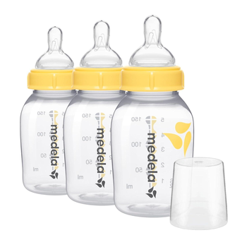 Бульонки Medela Slow Flow для годування та зберігання, 3 шт по 150 мл із сосками, кришками та дорожніми колпачками