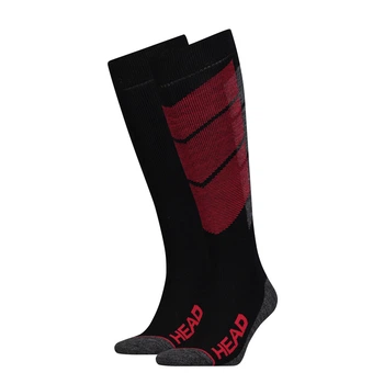 Шкарпетки гірськолижні Head UNISEX SKI GRAPHIC KNEEHIGH 2PPK червоний, сірий Унісекс 35-38