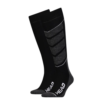 Носки горнолыжные Head UNISEX SKI V-SHAPE KNEEHIGH 2PPK черный, белый Унисекс 31-34