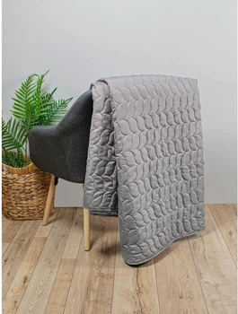 Покривало Home Line Кавове Євро 210x240 см Стьобане Мікрофібра (178204)