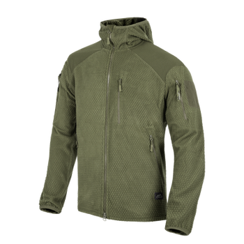 Кофта флисовая Helikon-Tex Alpha Hoodie Jacket Grid Fleece Olive XL