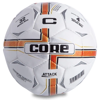 М'яч для футзалу Core Attack Grain 041 розмір №4 White-Orange