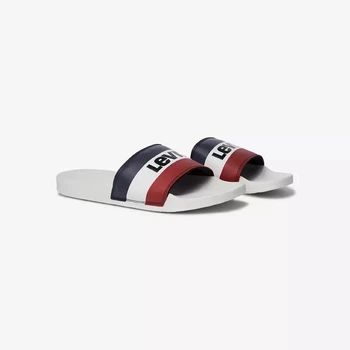 Мужские шлепанцы Levi's Slide Sandals Color: White (381040085) US11.5 EU45 29.5CM