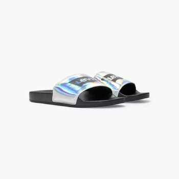 Мужские шлепанцы Levi's Slide Sandals Color: Iridescent Black (381040102) US10 EU43 28CM