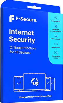 Antywirus F-Secure Internet Security 5 urządzeń 1 rok (FCFYBR1N005E1)