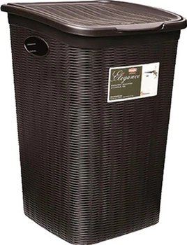 Кошик для білизни з кришкою Stefanplast Elegance 30052 38x37x54.5 см 50 л Темно-коричневий (8003507300521)