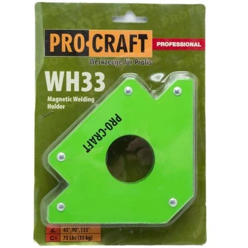 Магнит для сварки Procraft WH33 стрела 34кг 110×110 мм (45,90,135°)